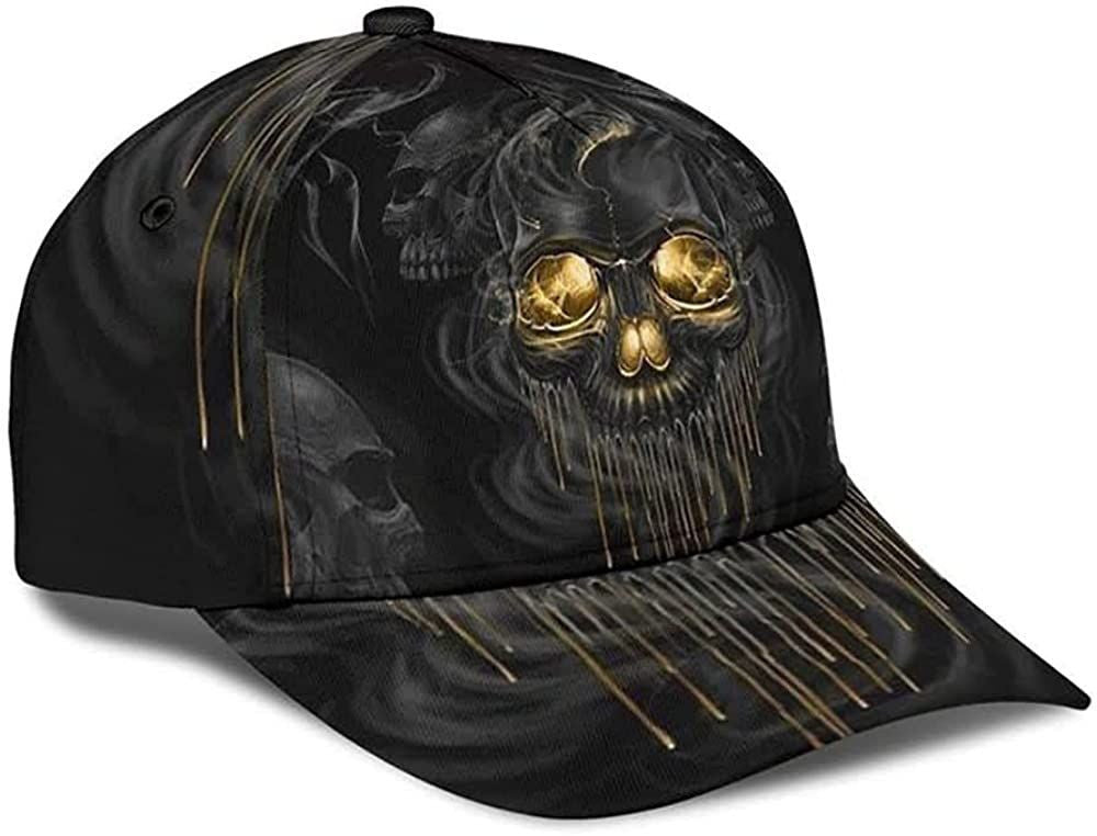 Skull Melting Smoke Black Simple and Beautiful 3D Printed Unisex Hat Classic Cap Trucker Hats Custom Hats Gifts For Men & Women