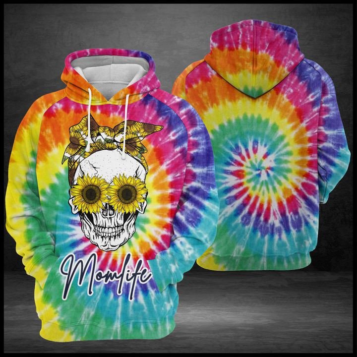 Skull Mom Life 3D All Over Print Hoodie, Zip Hoodie