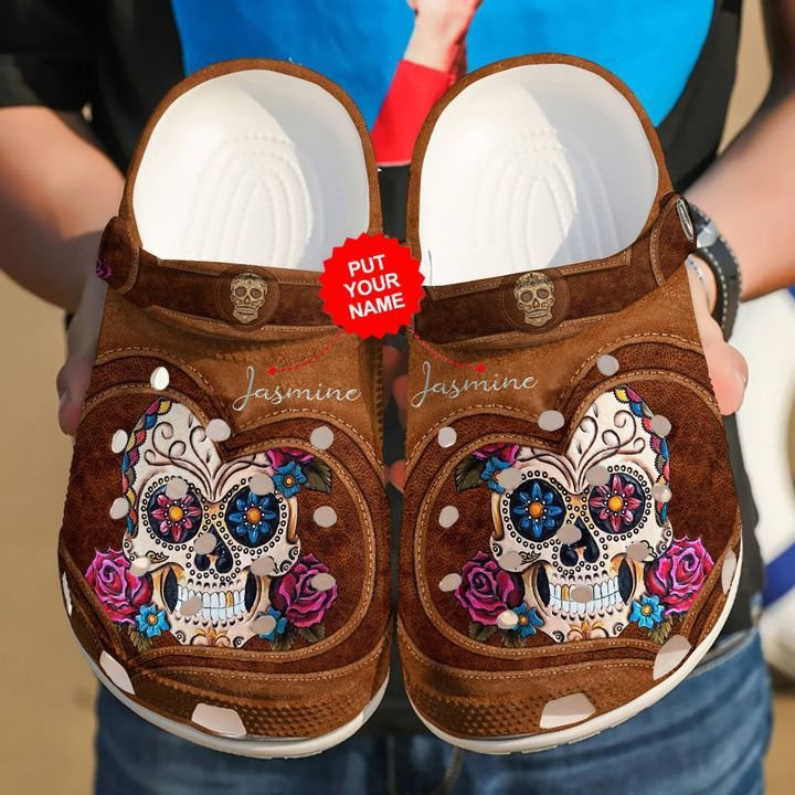 Skull Personalized Heart clog Shoes Skull