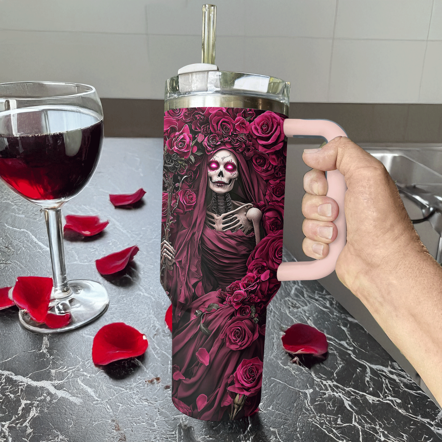 Skull Purple Queen Custom Stanley Cup 40 oz 30 oz Tumbler With HandleTVC2301308 - Image 3
