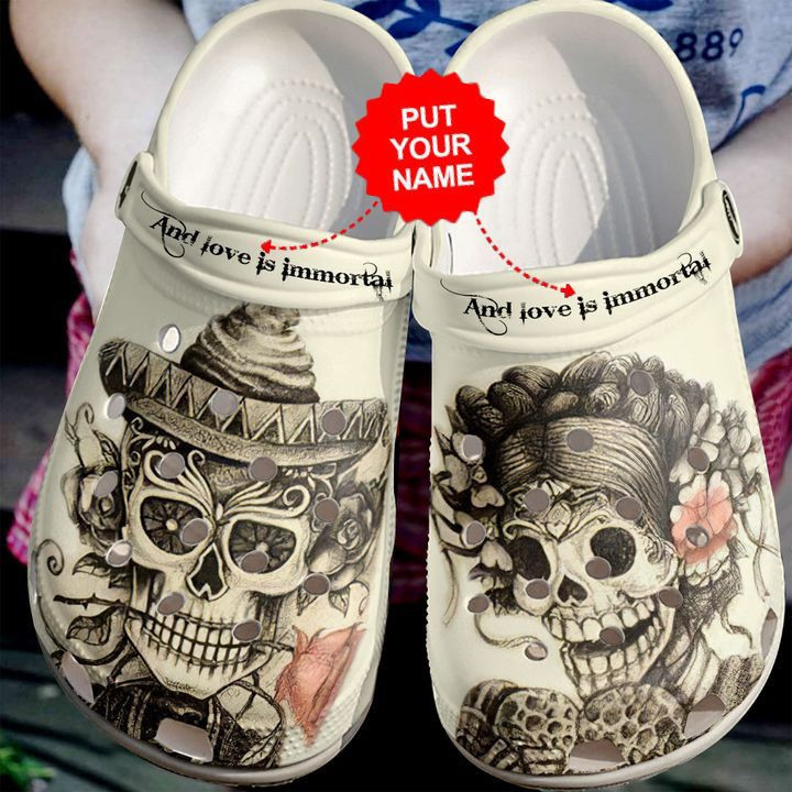 Skull - Skull Love Is Immortal Clog Shoes For Men And Women