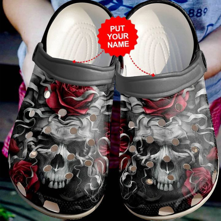 Skull - Skulls And Roses Clog Shoes For Men And Women