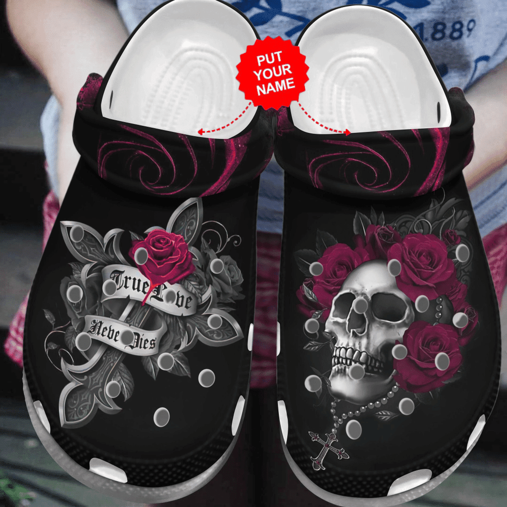 Skull - True Lover Never Dies Clog Shoes For Men And Women