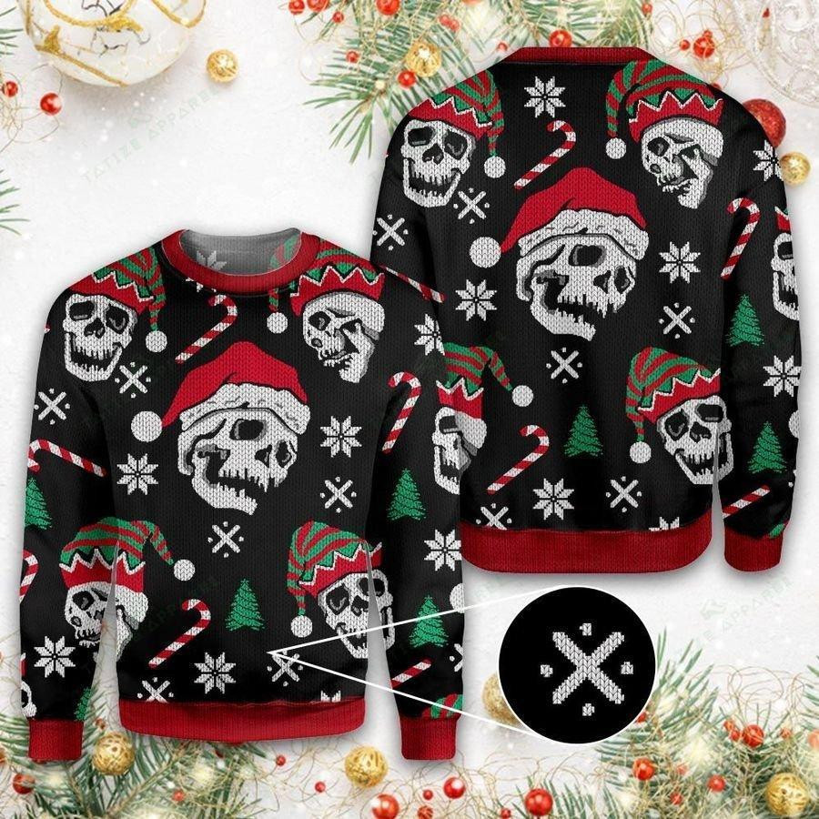 Skull Ugly Ugly Christmas Sweater Adult 3D Funny Matching for family