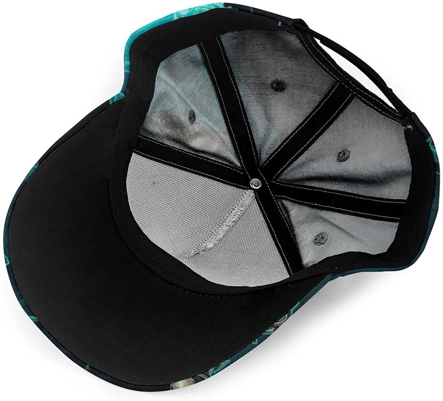 Skull Wear Flowers Print Casual Baseball Cap Adjustable Twill Sports Dad Hats for Unisex Trucker Hats Custom Hats Gifts For Men & Women
