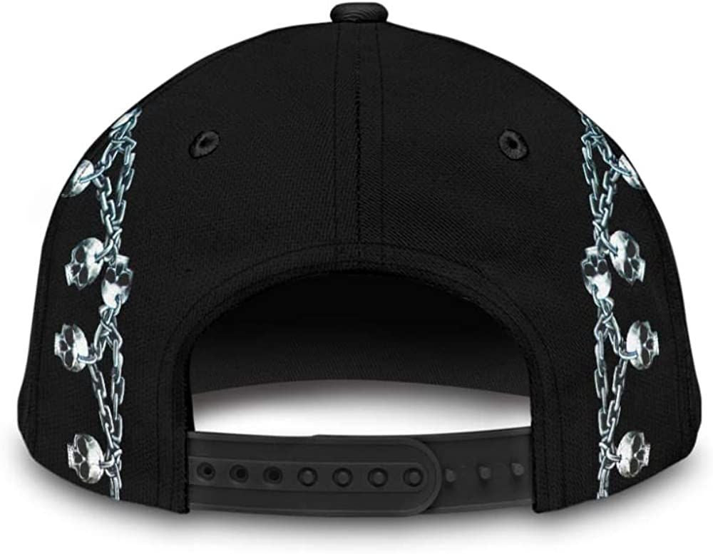 Skull Winged Skeleton With Chains Beautiful Cap 3D, Snapback Cap Trucker Hats Custom Hats Gifts For Men & Women