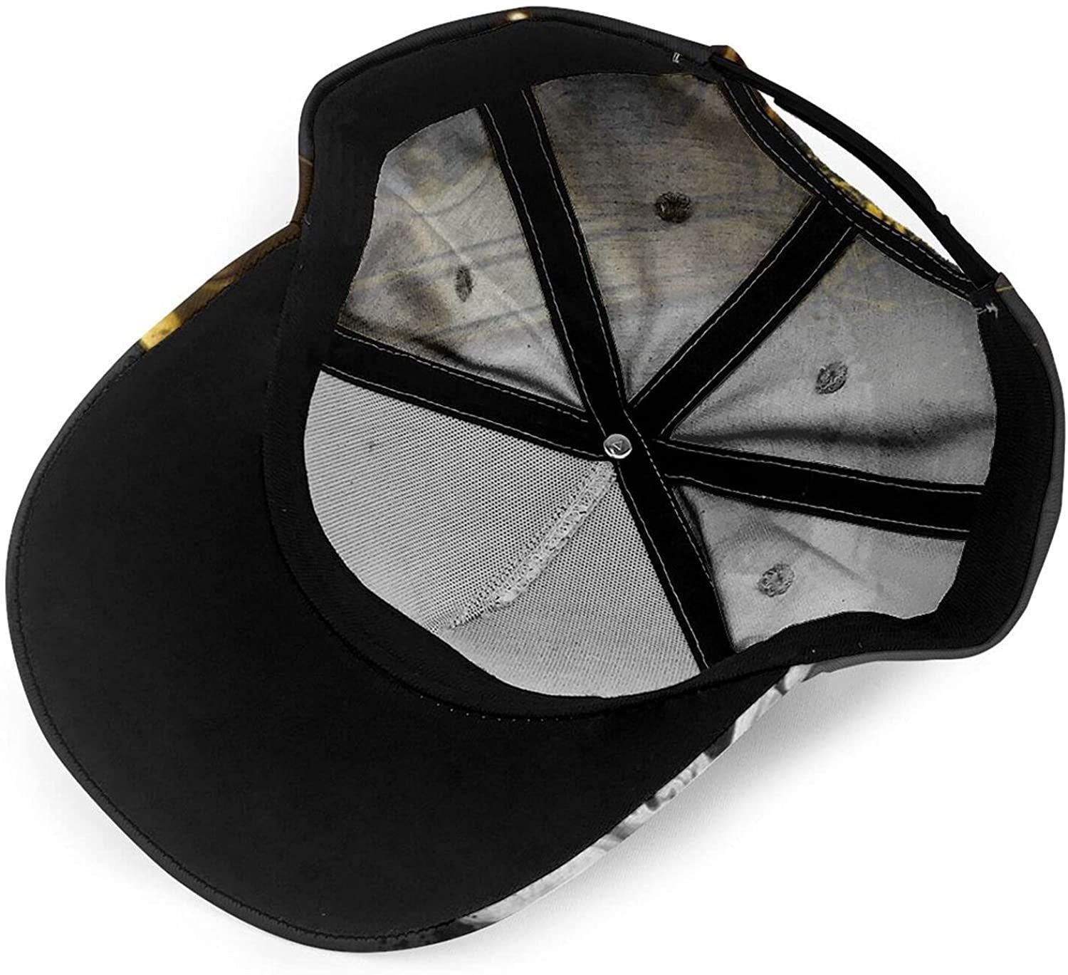 Skull with Gold Crown Print Casual Baseball Cap Adjustable Twill Sports Dad Hats for Unisex Trucker Hats Custom Hats Gifts For Men & Women