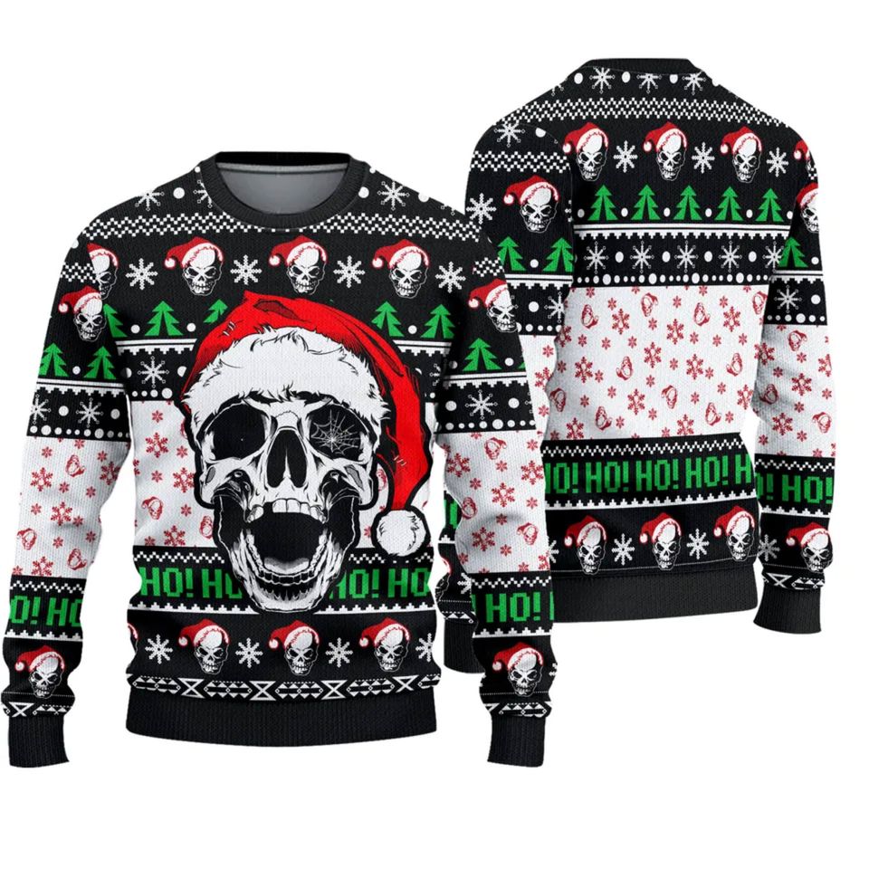 Skull Xmas Ugly Christmas 3D Sweater