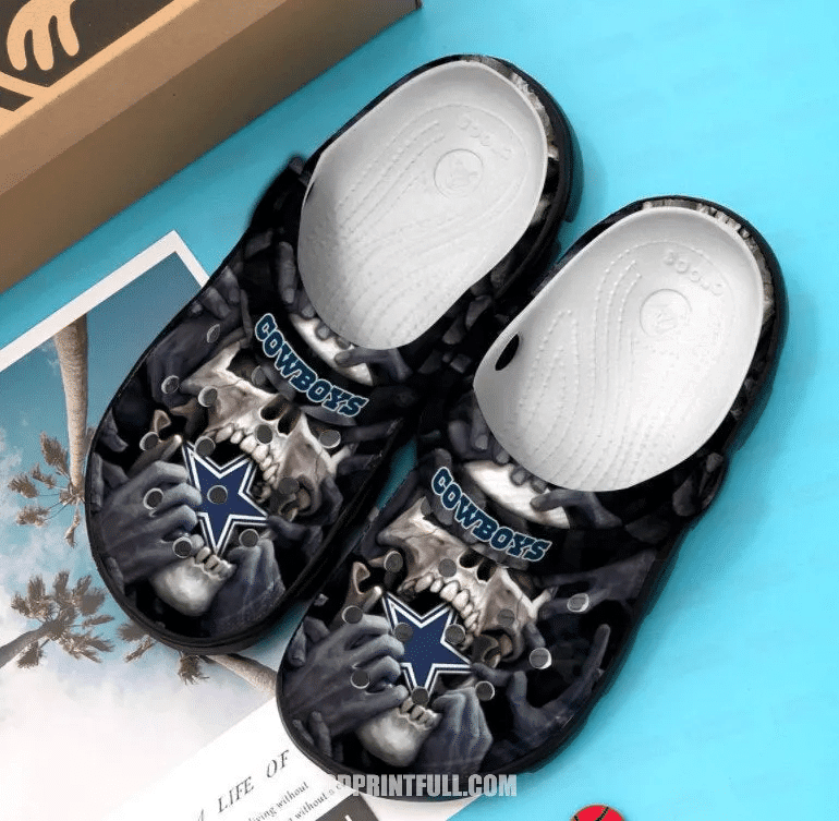 Skulll Crocband Clog Shoes Custom Name
