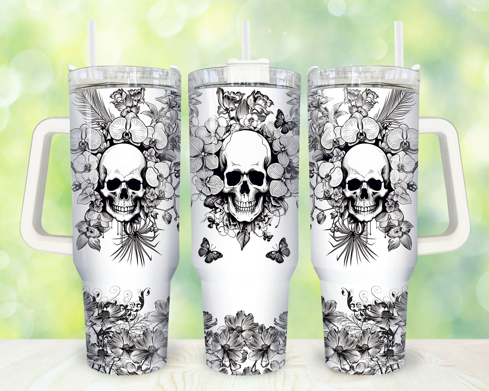Skulls and Orchids Custom Stanley Cup 40 oz 30 oz Tumbler With HandleTVC2301870