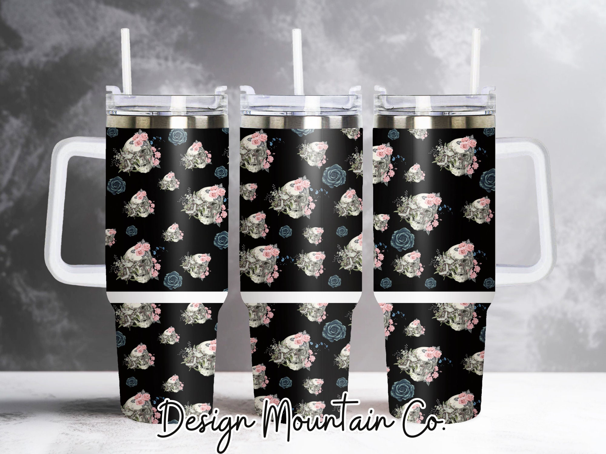 Skulls and Roses Custom Stanley Cup 40 oz 30 oz Tumbler With HandleTVC2301914
