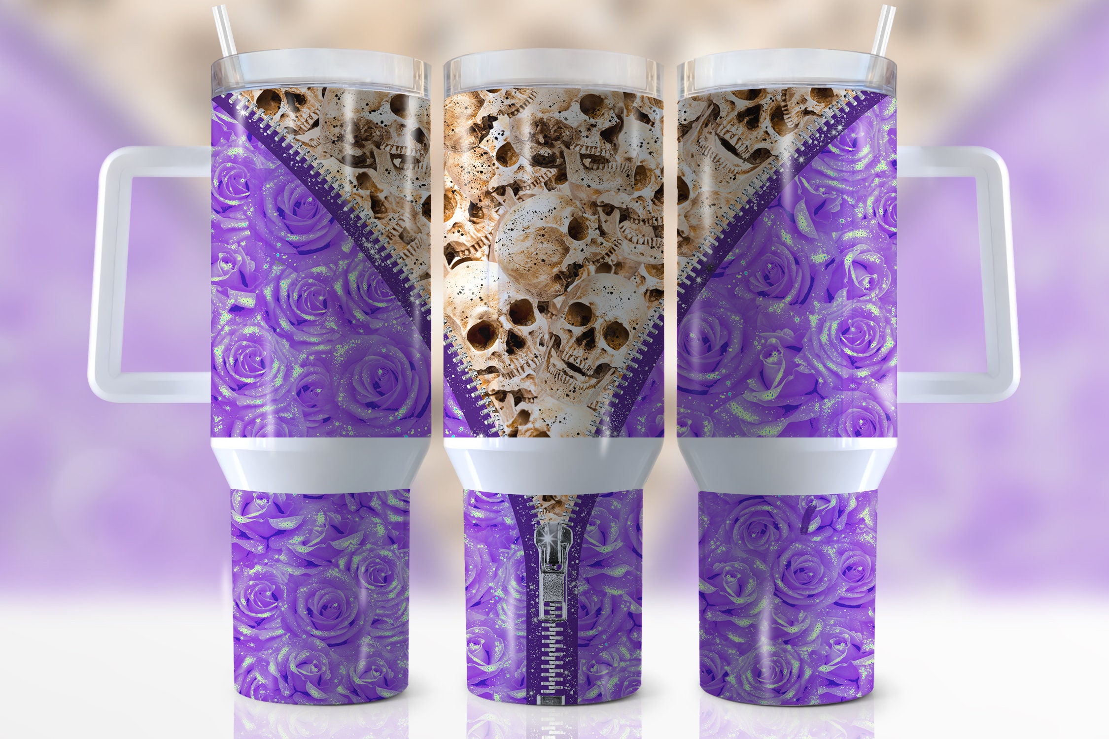 Skulls And Roses Custom Stanley Cup 40 oz 30 oz Tumbler With HandleTVC2301952
