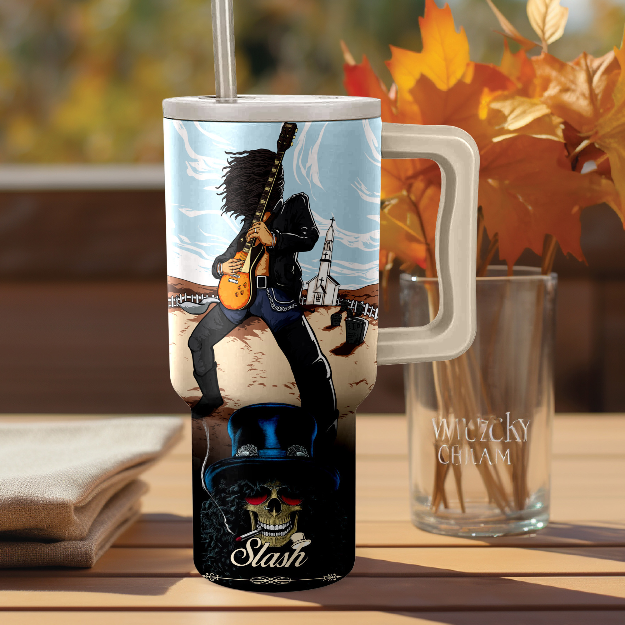 Slash Guns Nâ€™ Roses Music Custom Stanley Cup 40 oz 30 oz Tumbler With HandleTVC2301154