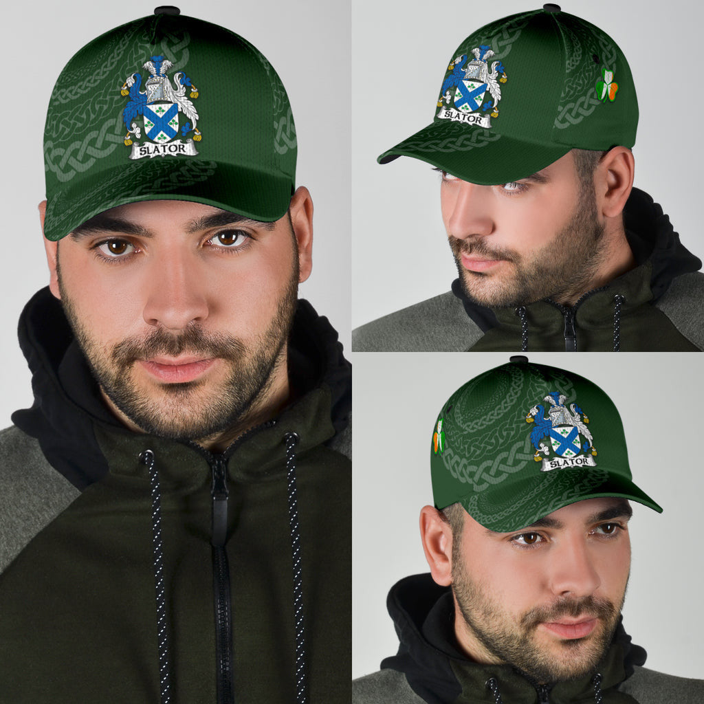 Slator Coat Of Arms - Irish Family Crest St Patrick's Day Hat Classic Cap Trucker Hats Custom Hats Gifts For Men & Women