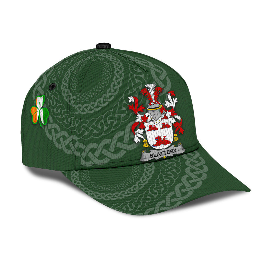 Slattery Coat Of Arms - Irish Family Crest St Patrick's Day Hat Classic Cap Trucker Hats Custom Hats Gifts For Men & Women