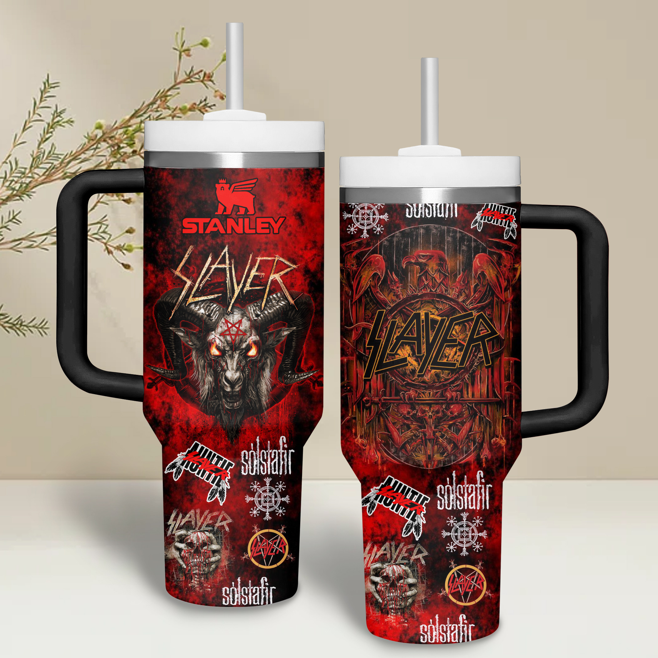 Slayer Band Music Custom Stanley Cup 40 oz 30 oz Tumbler With HandleTVC2301338 - Image 2