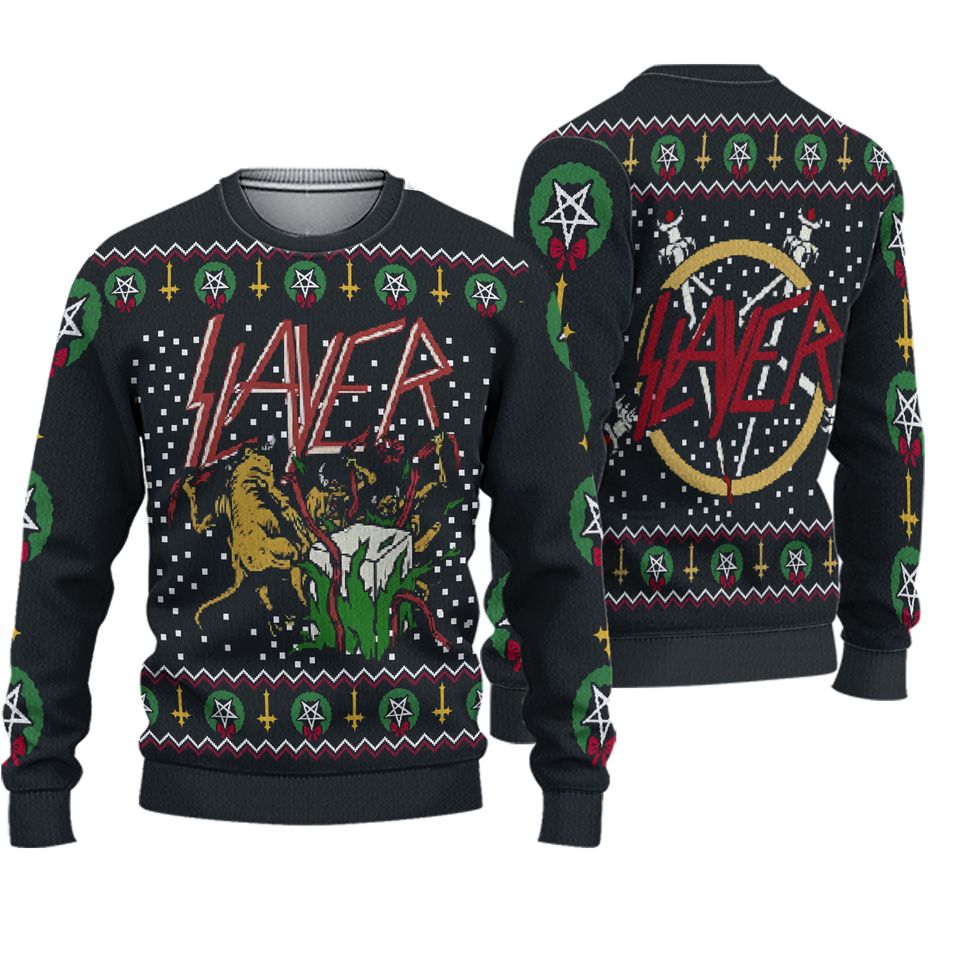 Slayer Hell Awaits Christmas Ugly Sweater