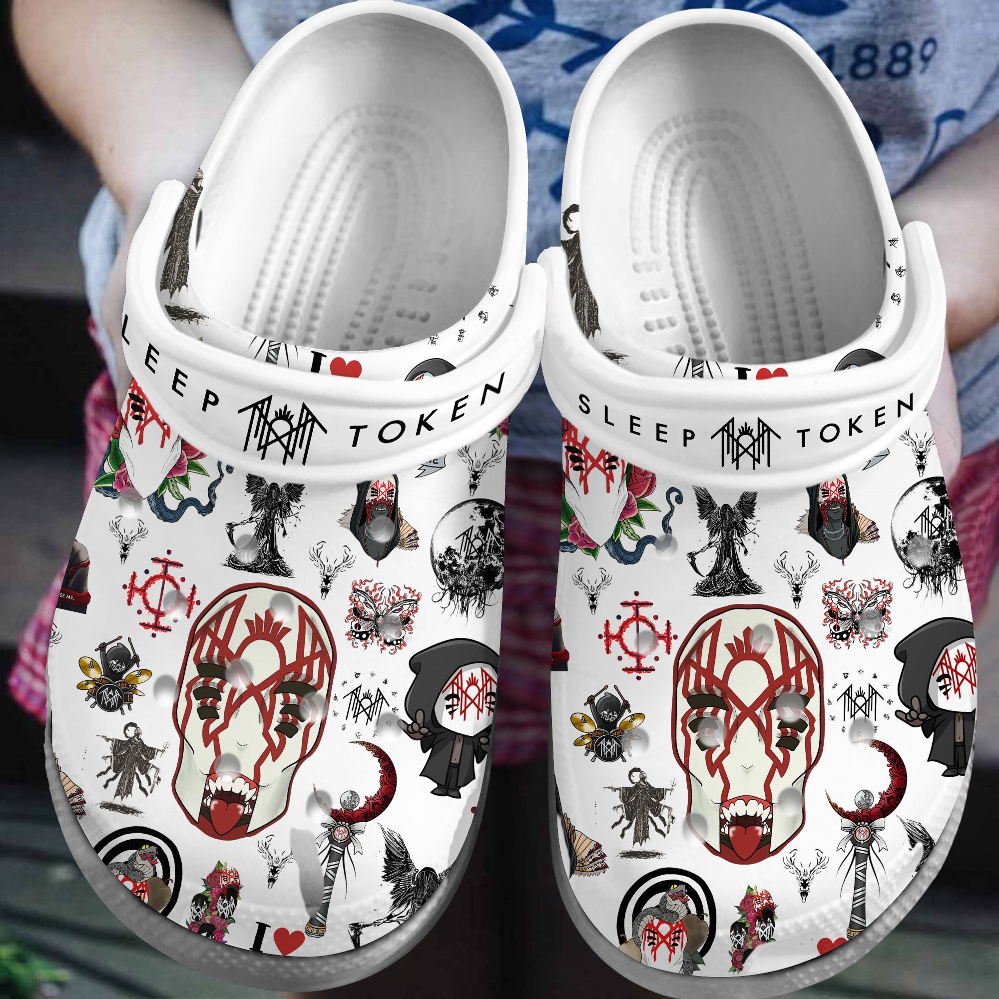 Sleep Token Music Crocs Crocband Clogs Shoes Comfortable For Men Women and Kids