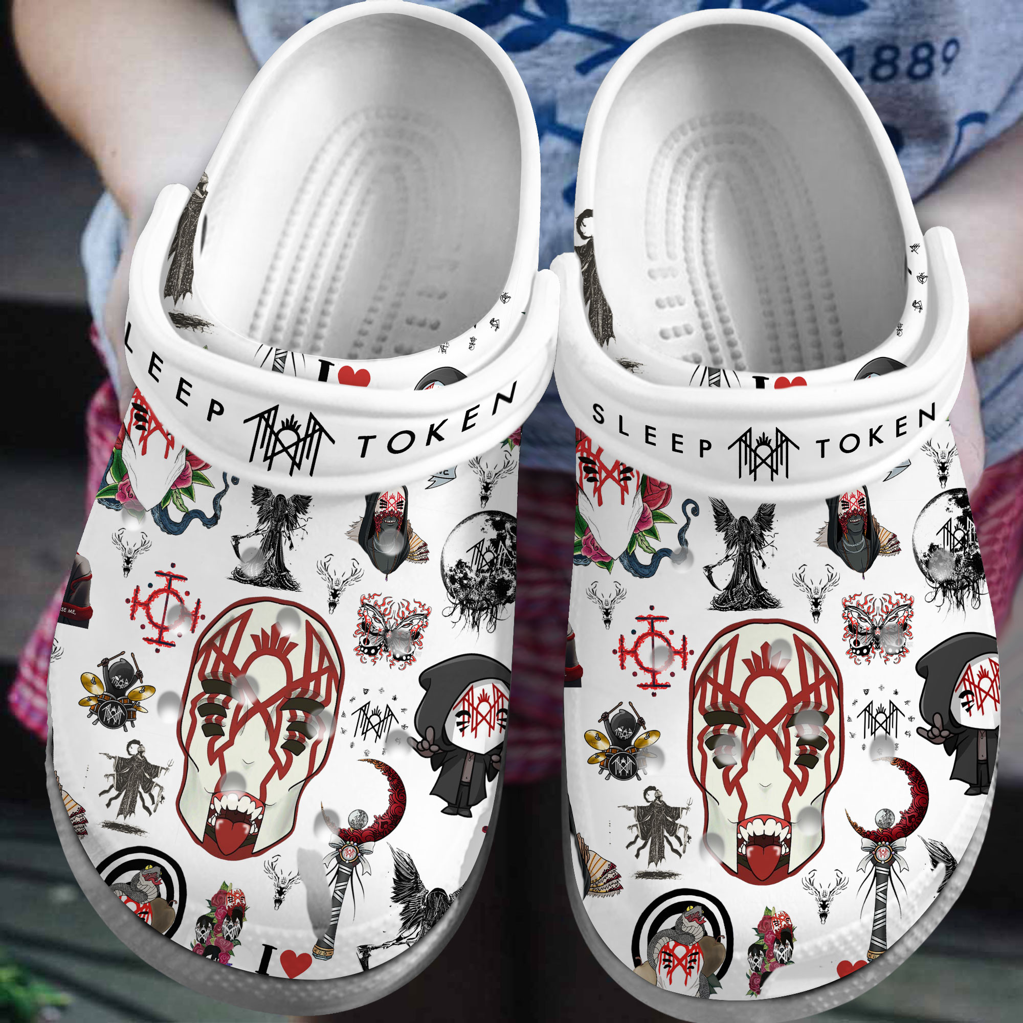 Sleep Token Rock Band Music Crocs Crocband Clogs Shoes Comfortable For Men Women and Kids