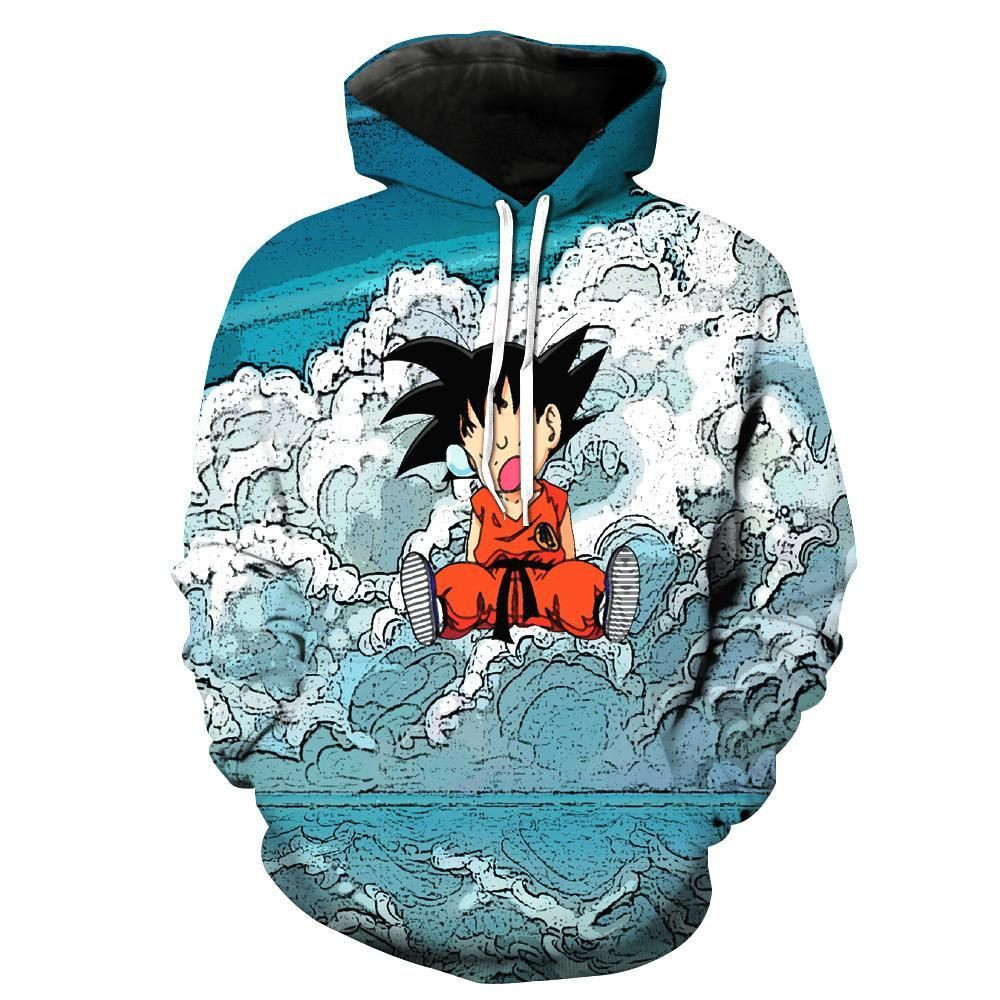 Sleeping Kid Goku Dragon Ball Z 3D All Over Print Hoodie, Zip Hoodie