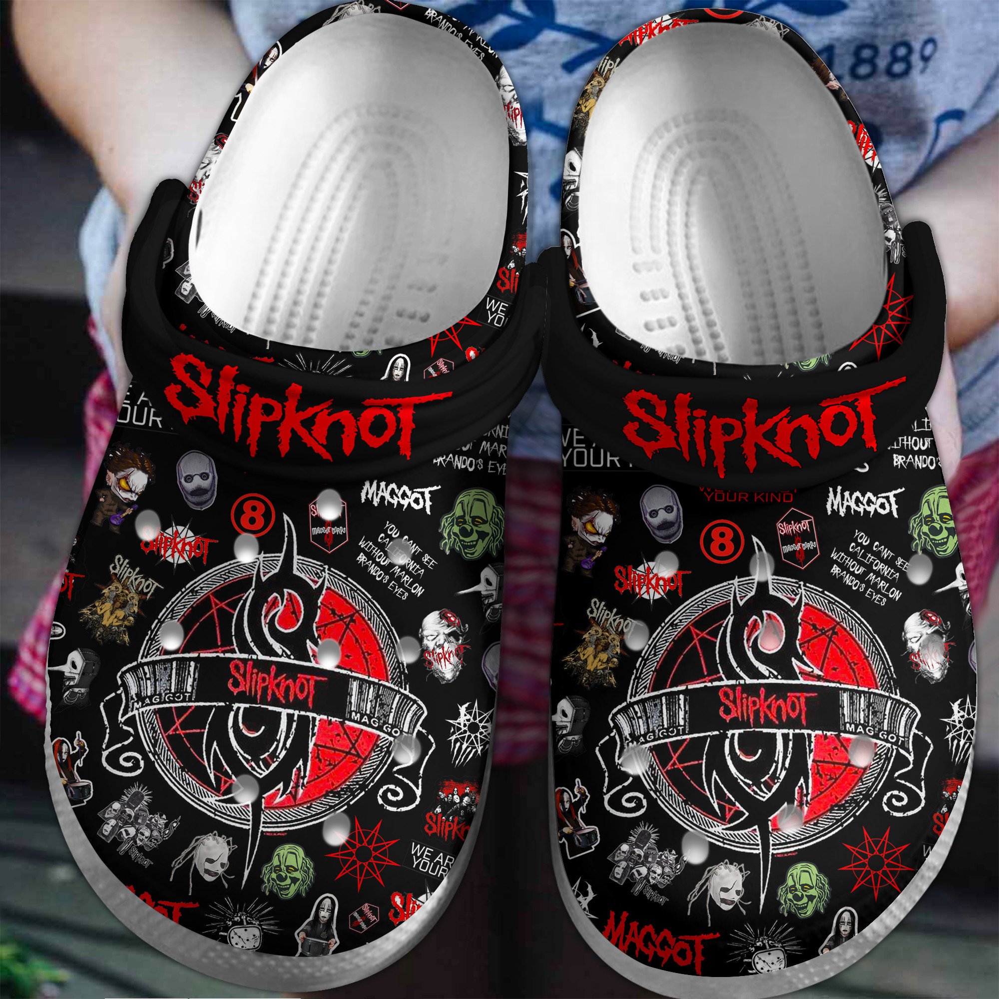 Slipknot Band Music Crocs Crocband Clogs Shoes Comfortable For Men Women and Kids