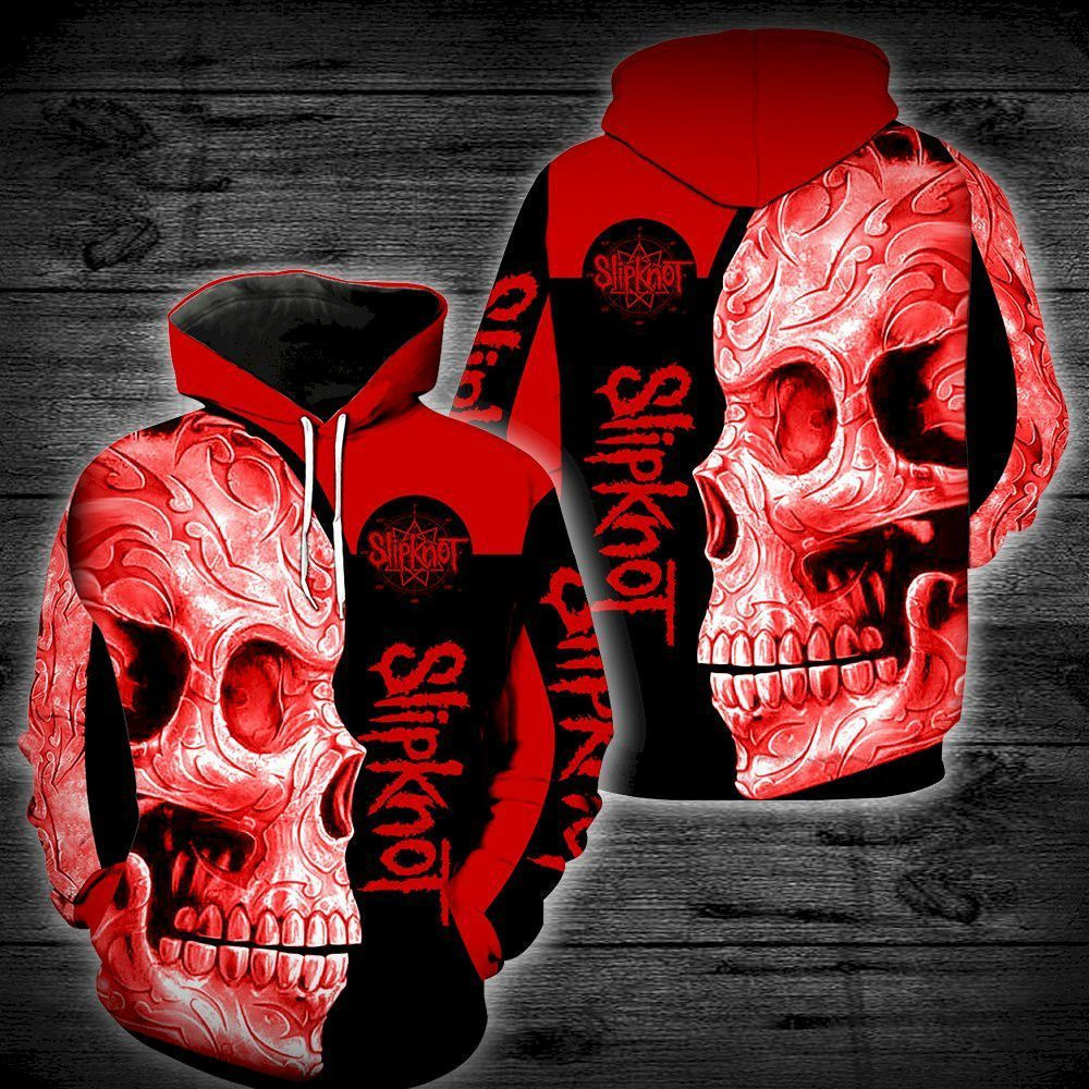 Slipknot Band Skull Full 3D All Over Print Hoodie, Zip Hoodie