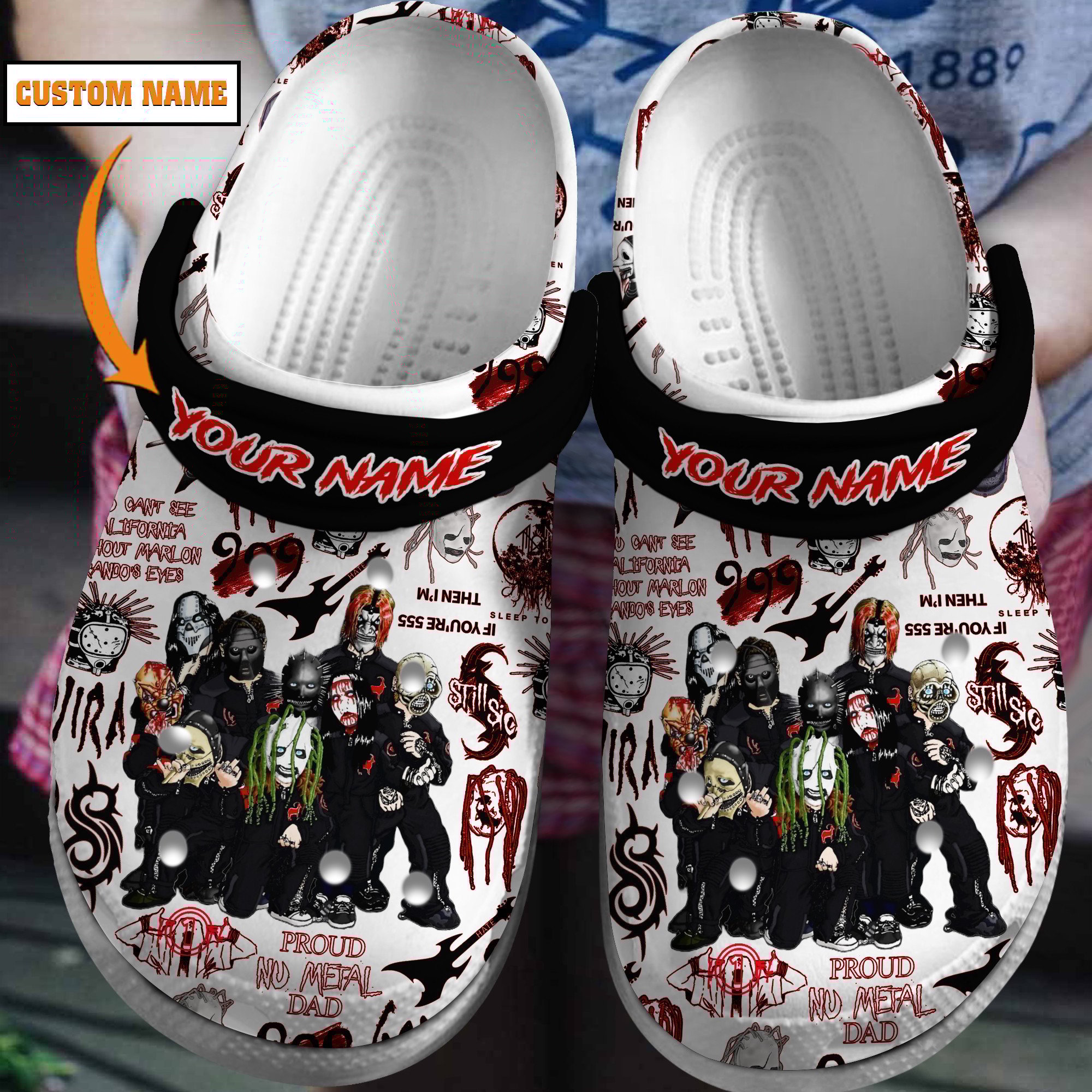 Slipknot Music Crocs Crocband Clogs Shoes Comfortable For Men Women and Kids