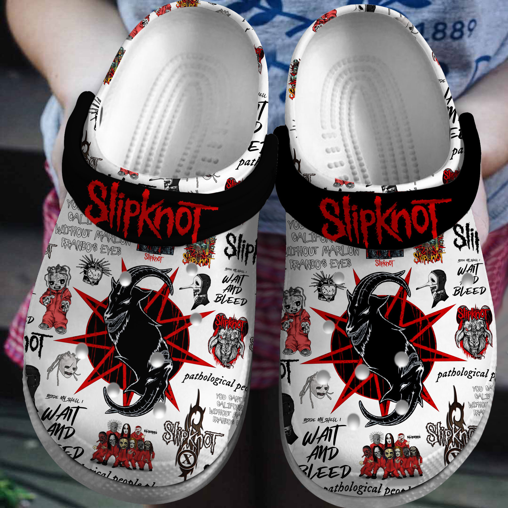 Slipknot Music Crocs Crocband Clogs Shoes Comfortable For Men Women and Kids