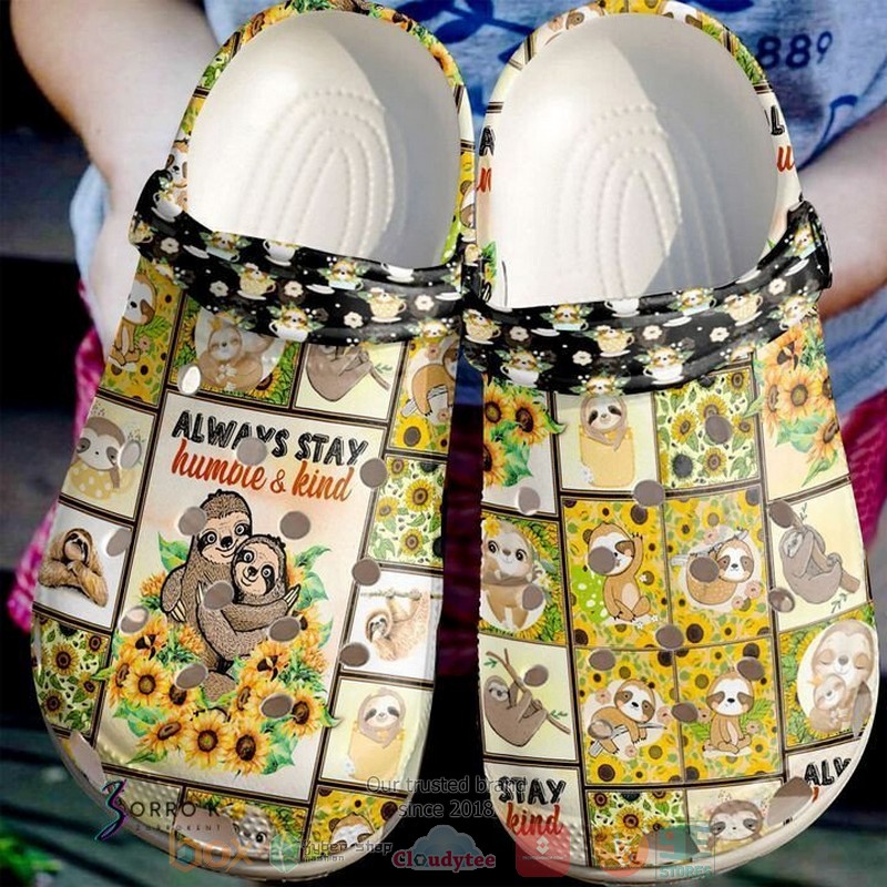 Sloth Always Stay Humble And Kind Crocs Crocband Clogs Shoes Comfortable For Men Women and Kids