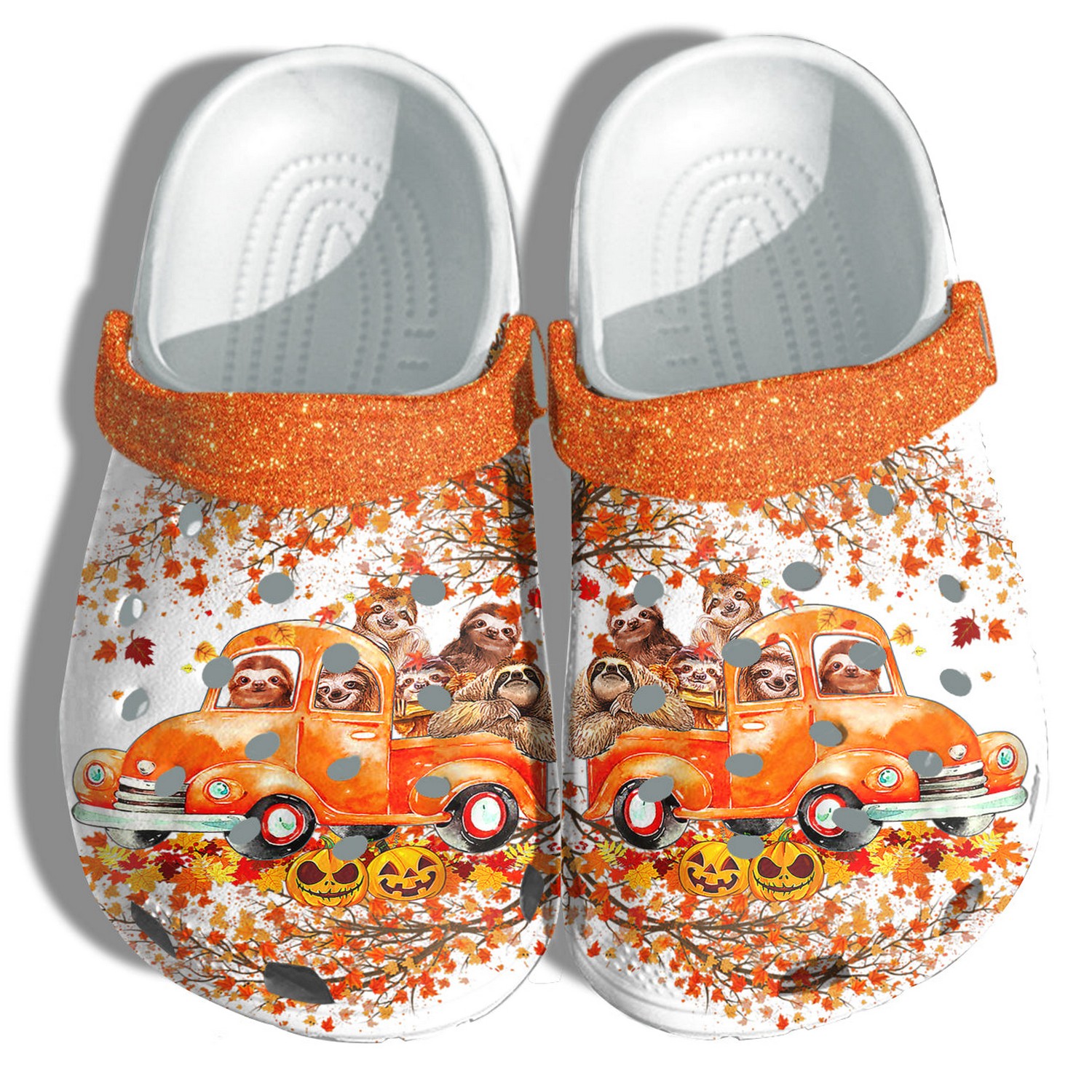 Sloth Camping Truck Pumpkin Animal Crocs Crocband Clogs Shoes Comfortable For Men Women and Kids