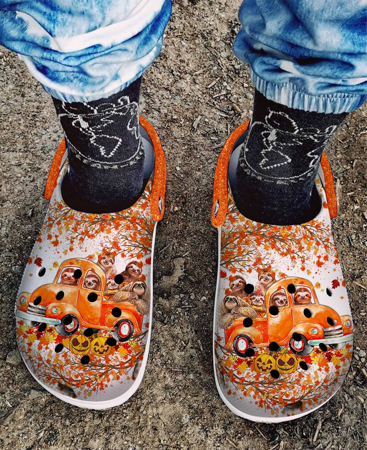 Sloth Camping Truck Pumpkin Animal Crocs Crocband Clogs Shoes Comfortable For Men Women and Kids - Image 2