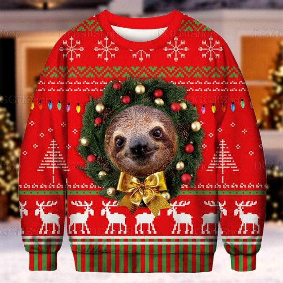 Sloth Christmas Sweater for Holidays