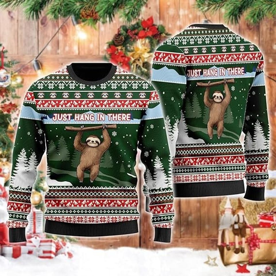 Sloth Christmas Sweaters - Funny Ugly Christmas Sweater