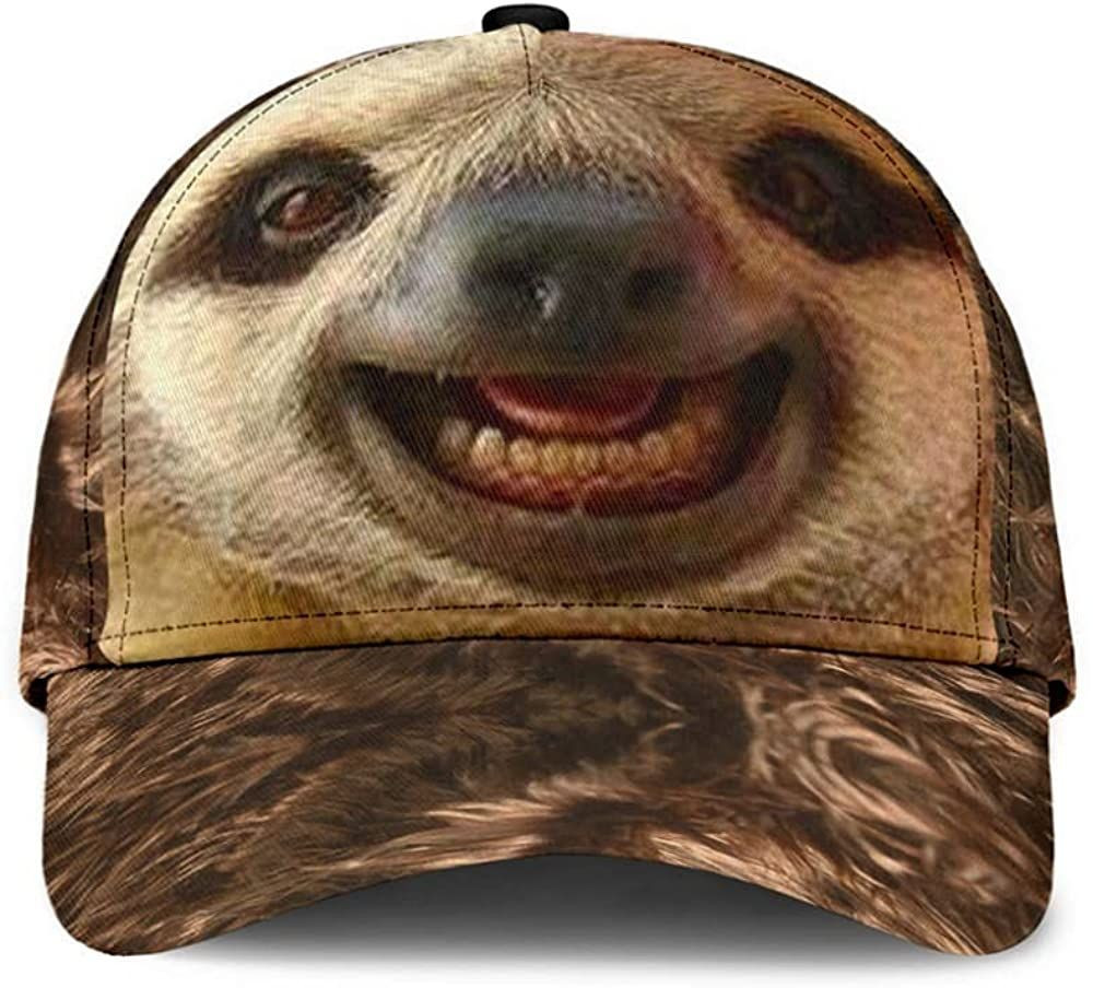 Sloth Face Style Lovely Cute Simple And Beautiful 3D Printed Unisex Hat Classic Cap Trucker Hats Custom Hats Gifts For Men & Women