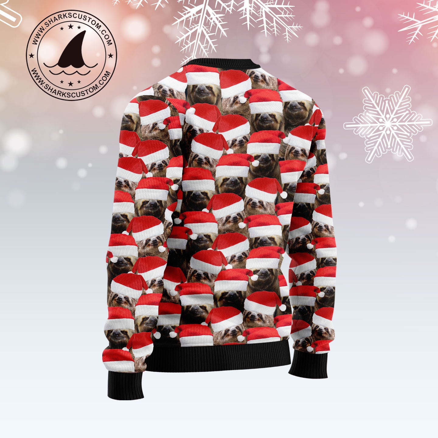 Sloth Group Awesome Ugly Christmas Sweater - Image 2
