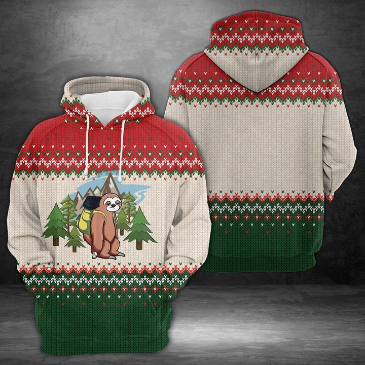 Sloth Hiking 3D All Over Print Hoodie, Zip Hoodie