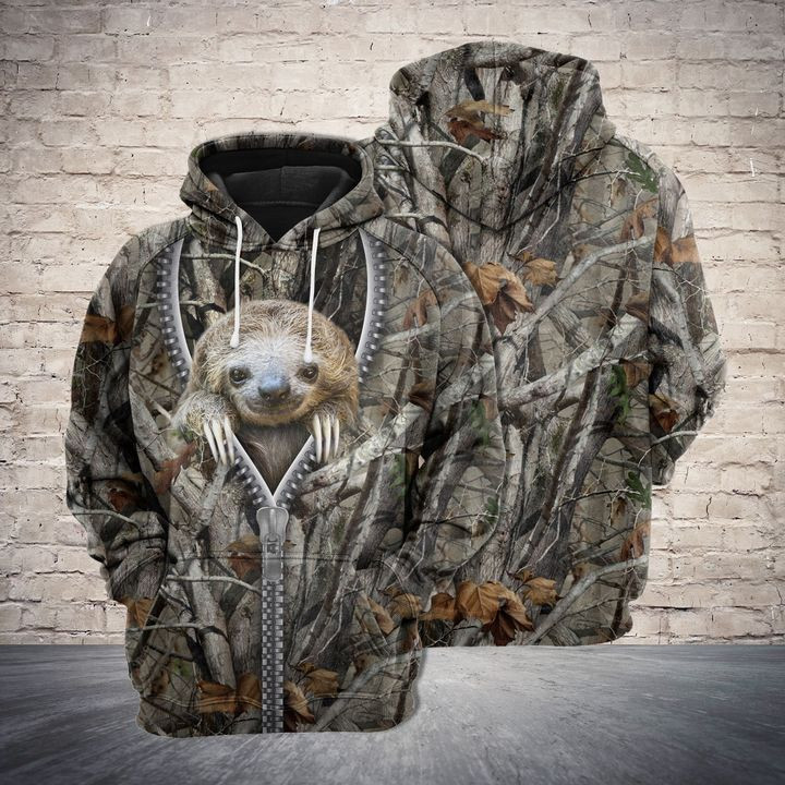 Sloth Into The Wood 3D All Over Print Hoodie, Zip Hoodie