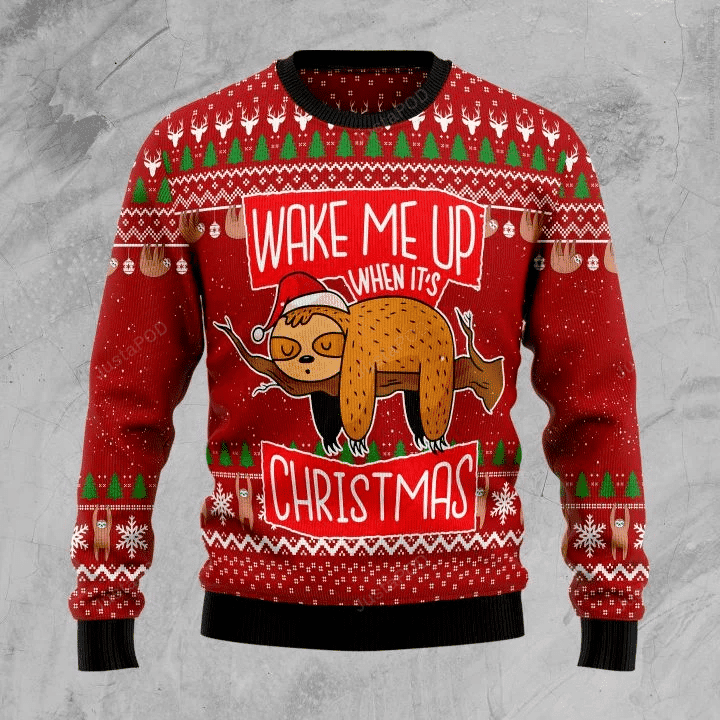 Sloth Its Ugly Christmas Sweater Adult 3D Funny Matching for family