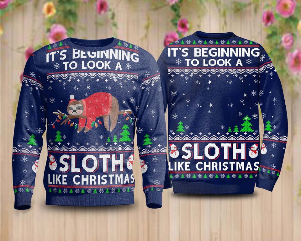 Sloth Like Ugly Christmas Sweater - Image 4