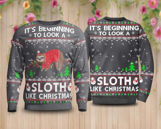 Sloth Like Ugly Christmas Sweater - Image 11