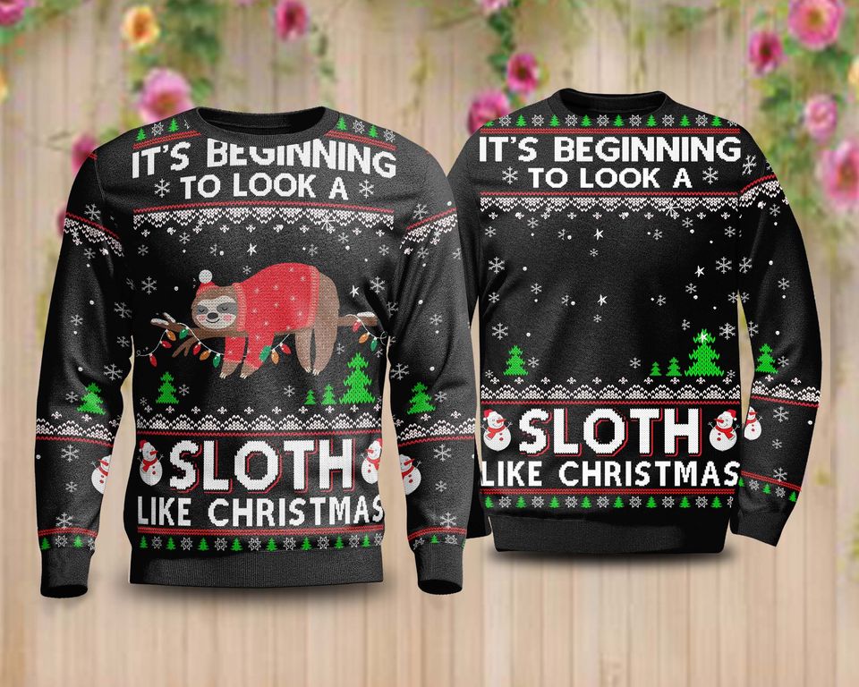 Sloth Like Ugly Christmas Sweater