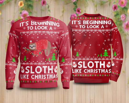 Sloth Like Ugly Christmas Sweater - Image 8