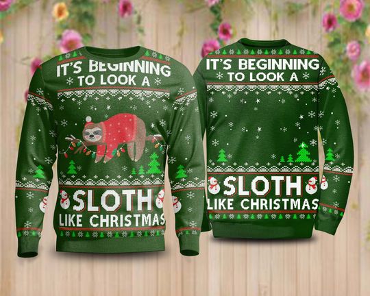 Sloth Like Ugly Christmas Sweater - Image 9