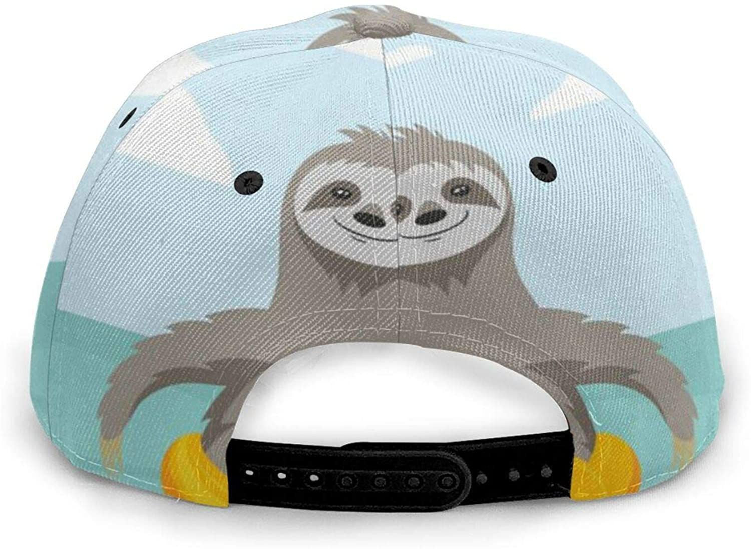 Sloth On Beach Print Classic Baseball 3D Cap Adjustable Twill Sports Dad Hats for Unisex Trucker Hats Custom Hats Gifts For Men & Women