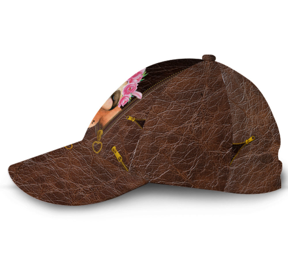 Sloth Sleep Cute Leather Hat Classic Cap Trucker Hats Custom Hats Gifts For Men & Women