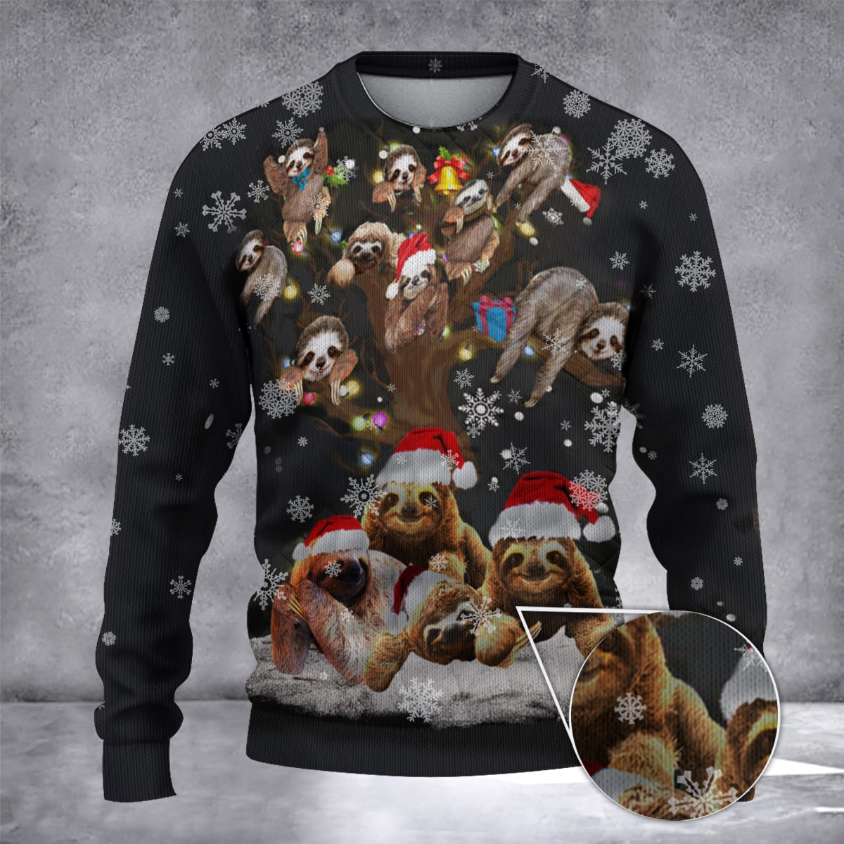 Sloths Christmas Sweater 2024 Xmas Cute Clothing Gifts For Sloth Lovers