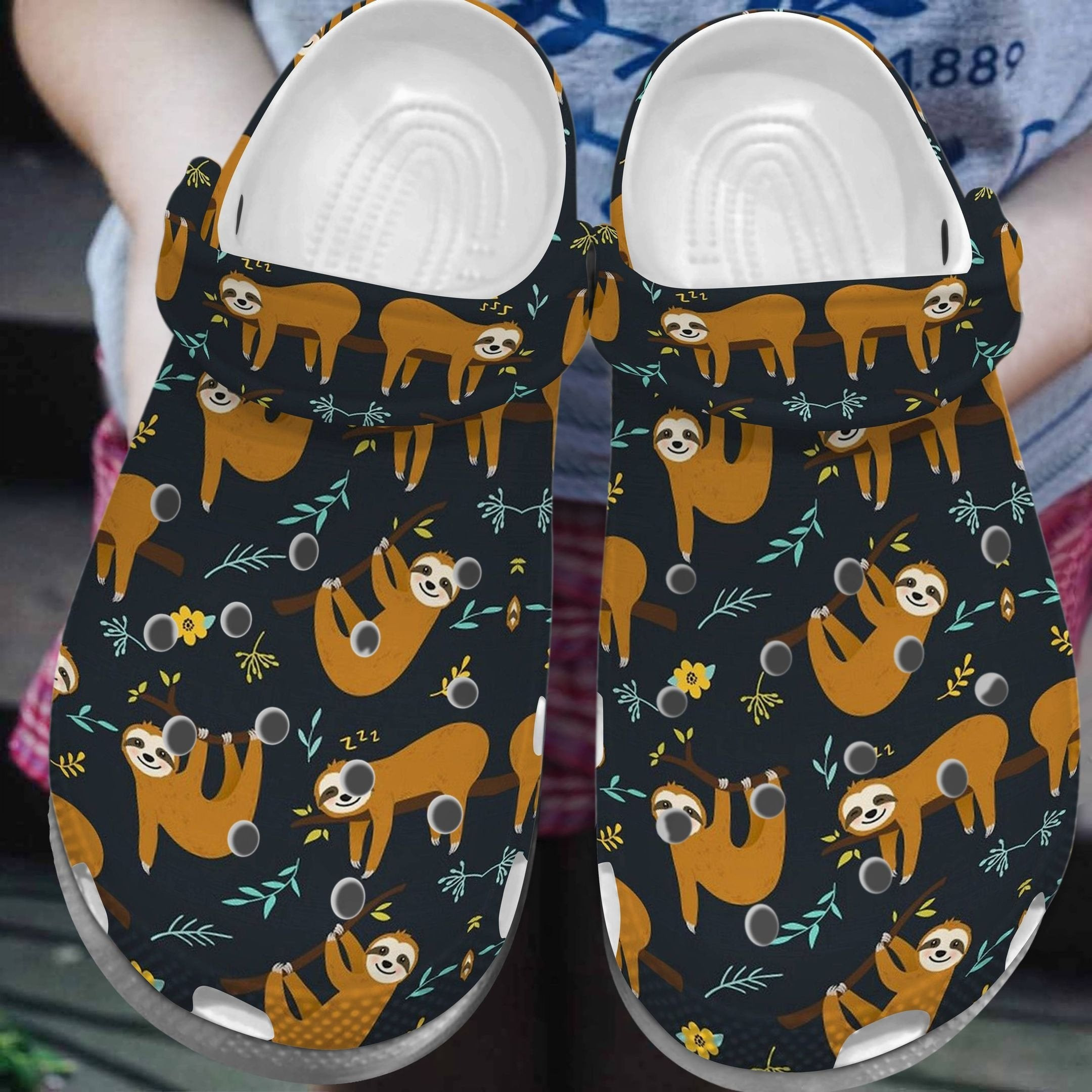 Sloths Free Shoes - Happy Sloths Clogs For Men Women