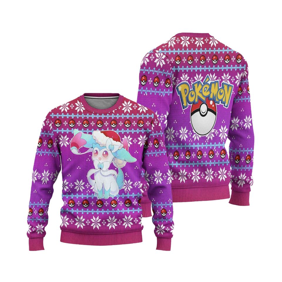 Slylveon Anime Ugly Christmas Sweater