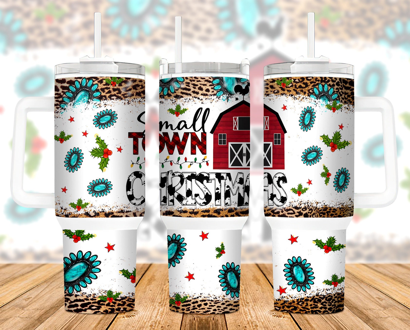 Small Town Christmas Custom Stanley Cup 40 oz 30 oz Tumbler With HandleTVC2301888