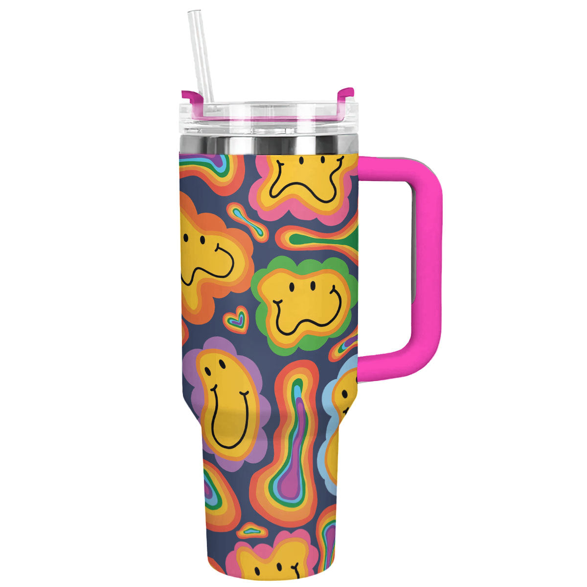 Smiley Daisy Custom Stanley Cup 40 oz 30 oz Tumbler With HandleTVC2301293